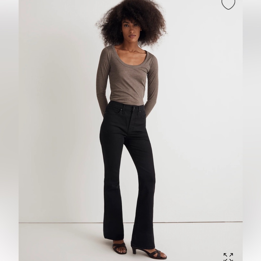 Madewell Skinny Flare, Black Frost, 29P - Picture 2 of 8